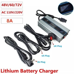 48V/60V/72V 8A Li-ion LiFePo4 Lithium Battery Smart Charger with PFC For E-ebike - Bild 1 von 54
