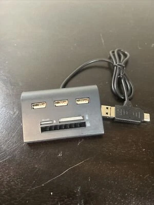 Onn Multi-Port 3x USB Hub w/ SD, microSD & CompactFlash Card Reader - For PC/Mac - Image 1 of 2