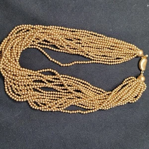 Carole Lee Gold Seed bead Vintage,Layering ,perfect Condition 16" - Picture 1 of 4