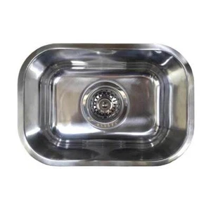 Small Bar Kitchen Sink Single Bowl Inset Over Under Mount 8L Stainless Steel CM1 - Picture 1 of 5