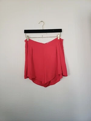 Exuberantes Nuevos con Etiquetas Pantalones Cortos Floral Plisado Frontal Cintura Alta Cremallera Forrados Coral Naranja Talla XL Foto 1 de 3