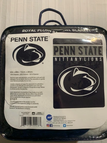 Penn State Nittany Lions NCAA 60 x 80 Plush Throw Blanket Northwest Company Cover