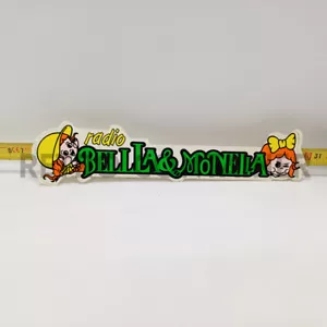 Adesivo Vintage Sticker Aufkleber 80's - Radio Bella & Monella RIF. J5 - Foto 1 di 1