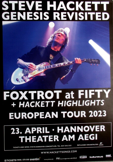 STEVE HACKETT - GENESIS - 2023 - In Concert - European Tour - Poster - Hannover - Bild 1 von 1