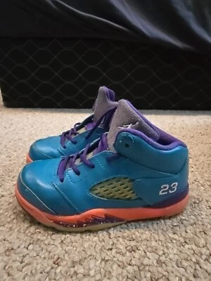 Nike Air Jordan 5 V Retro (TD) Tropical Teal Digital Rosa Talla 9.5C Foto 1 de 4