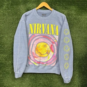 Nirvana Nevermind Grunge Band Oversized Crewneck Sweater Size Small - Picture 1 of 4