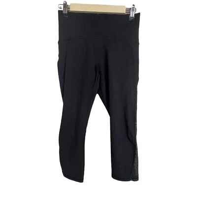 Lululemon Athletica Capri Black Size 8 Mesh Cut Out Leggings - Image 1 of 4