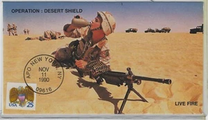 #2431 Desert Shield Cover collection (7) USO commemorative Veterans Day 1990 COA - Picture 1 of 8