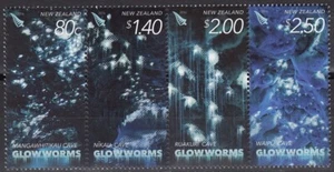 NEW ZEALAND 2016 Native Glowworms, Set of 4 in Strip MNH - Picture 1 of 1