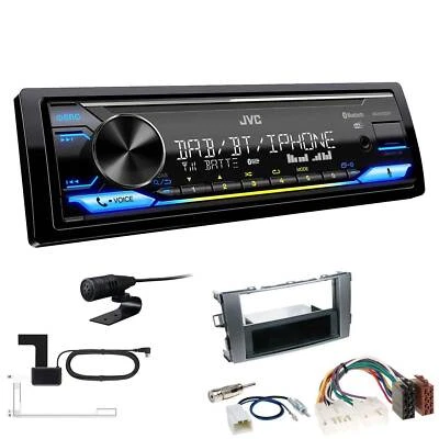 JVC DAB+ Bluetooth USB inkl. Antenne Autoradio für Toyota Auris anthrazit - Bild 1 von 4