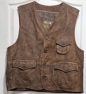 New! Authentic WINLIT 1969-Brown Leather, Mens 4B, Casual Winter Vest-(XL) - Picture 1 of 5