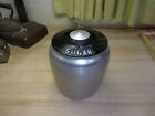 Vintage Kromex Aluminum Sugar Jar/Canister Silver with Black Lid FREE SHIPPING