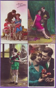 GREETINGS EASTER,XMAS,NEW YEAR ETC FRENCH POSTCARDS[14] - Picture 1 of 4