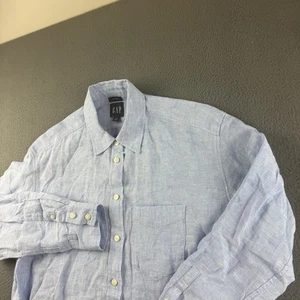 Gap Shirt Men’s XS Blue 100% Linen Pocket Lightweight Summer Breathable Summer - Picture 1 of 10