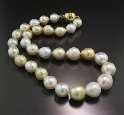 Südseeperlenkette barock  12-15,5 mm 925 Silber Wert 3.780 Euro - Bild 1 von 4