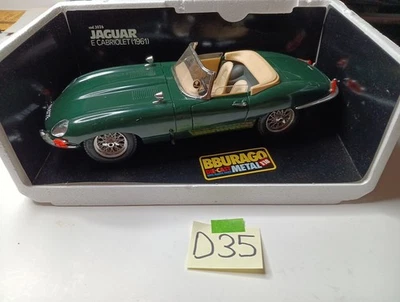 Burago 1961 verde Jaguar tipo E descapotable escala 1:18 diecast nuevo en caja con soporte  Foto 1 de 4