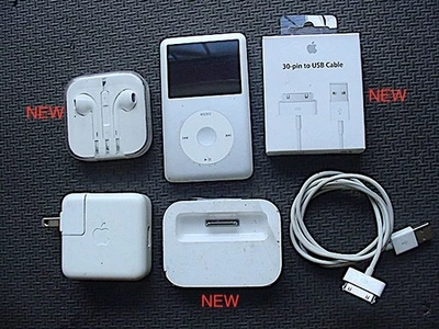 iPod Classic 7-го поколения 160 ГБ серебристый в комплекте с дополнениями_хорошо протестирован - Изображение 1 из 4