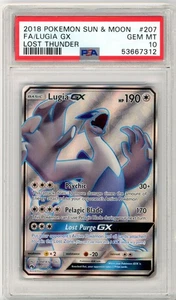 PSA GEM MT 10 Pokémon TCG Lugia GX (Full Art) 207/214 Sm-Lost Thunder Holo - Bild 1 von 2