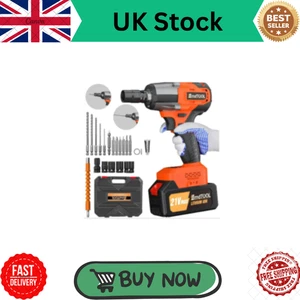 21v Cordless Impact Wrench, 1/2 Inch Brushless Impact Gun, Max Torque 550nm - Picture 1 of 13