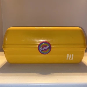 Caboodle X Barbie Yellow Pink On-The-Go Girl Case Mirror - Picture 1 of 12