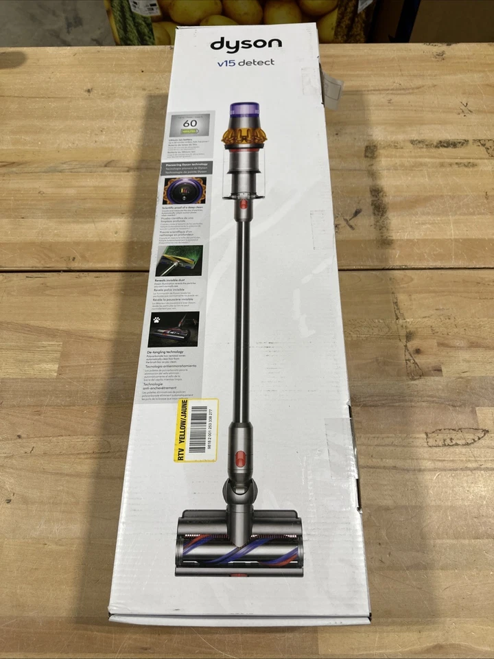 Dyson V15 Detect Cordless Stick Vacuum Cleaner - Yellow/Nickel (447261-01) - Image 1 of 1
