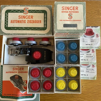 Singer Automatic Zigzager Attachment 160985 16 Stitch’s Pattern 221,222,201,99K Foto 1 de 4