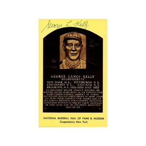 George Kelly Autographed HOF Plaques (Spencer Ross LOA) - Picture 1 of 1