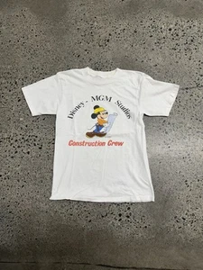 Vintage Disney MGM Studios Construction Crew T-Shirt Men's Medium Mickey Mouse - Picture 1 of 2