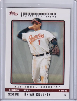 2009 Topps Ticket to Stardom BRIAN ROBERTS Red Parallel 1/1 #12 Orioles - Image 1 of 2