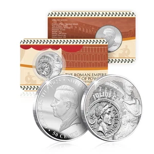 Römisches Reich Julius Cäsar Gedenkmünze Stempelglanz Silber 2025 Limitierte Auflage - Bild 1 von 7