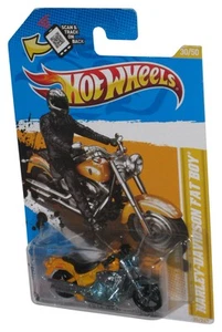 Hot Wheels 2012 New Models 30/50 Yellow Harley-Davidson Fat Boy Bike Toy 30/247 - Picture 1 of 1