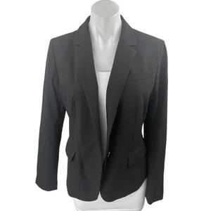 Ann Taylor Damen schwarz Langarm Einknopf Blazer Mantel Jacke Größe 6 - Bild 1 von 3