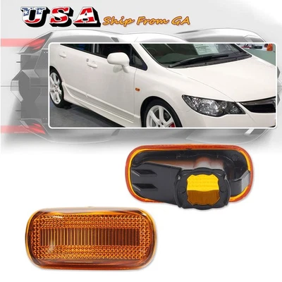 Luces marcadoras laterales delanteras con lente ámbar JDM Spec Honda/Acura RSX Integra Civic EP3 Foto 1 de 4