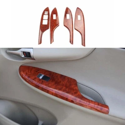 For Toyota Corolla 2009-13 Peach Wood Grain Window Lift Switch Panel Cover Trim - image 1 of 4