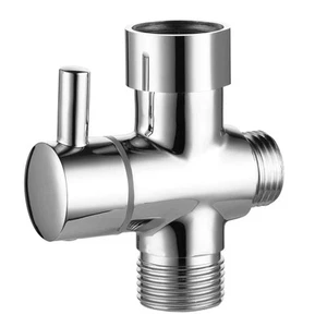 Metal T-adapter with Shut-off T Valve, 7/8 or 15/16 and G1/2 3-way Water Tee ... - Picture 1 of 9