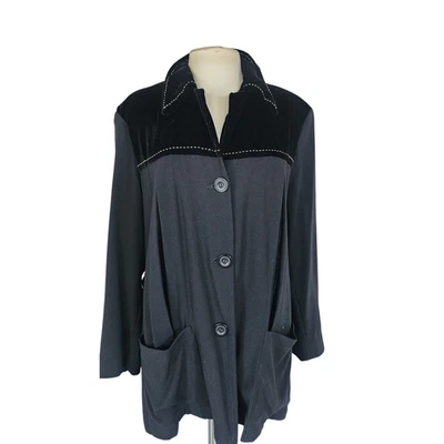  Chaqueta Blazer Zelda Vintage Terciopelo Negro Años 90 Hace 40 Estilo Retro Foto 1 de 4