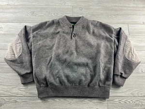Cabela’s Hombres XL Suéter Lana Cortavientos Henley Forrado Gris Caza Utilidad - Imagen 1 de 10
