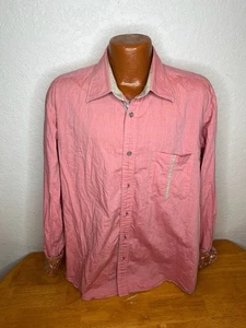 Men's Bugatchi Uomo L/S Button Front Shirt Extra Large XL Classic - Mauve - Picture 1 of 6