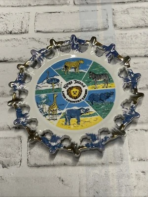 "Plato de safari vintage delicado de cerámica con cordones Kings Island 5"" coleccionable en muy buena condición" Foto 1 de 4