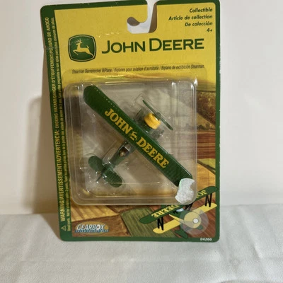 Caja de cambios #04266 Die-Cast John Deere 1930 Stearman Barnstormer BiPlane verde Foto 1 de 3