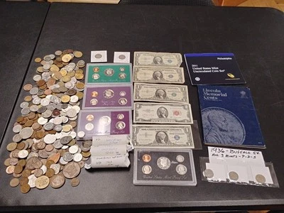 large coin collection lot Silver, Silver Certificates, Proof Us And Foreign  - Image 1 of 4