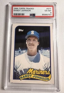 1989 Topps Traded #57T Randy Johnson Rookie RC PSA 6 EX-MT - Picture 1 of 7