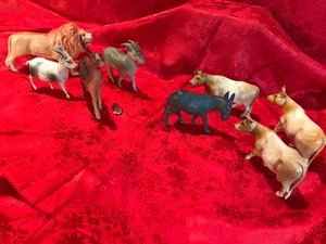 LOT OF 8 Vintage Rare CELLULOID TOY ANIMALS by DUPONT VISCOLOID CO + JAPAN + USA - Picture 1 of 18