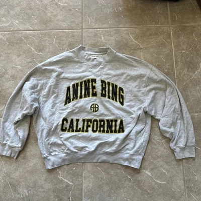 ANINE BING JACI ALGODÓN Mujer’s CALIFORNIA Sudadera MEDIANA Envejecida - Imagen 1 de 4
