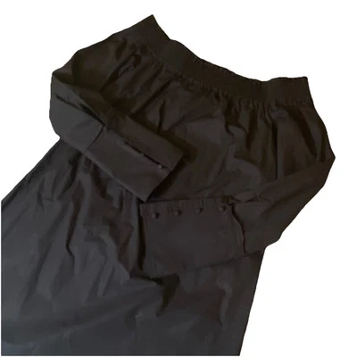 Derek Lam 10 Crosby Shirt Dress Size 10 Poplin Cotton Off Shoulder Classic Black - Image 1 of 4