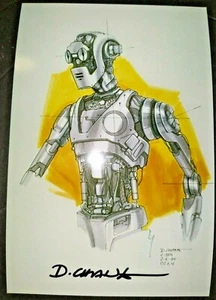 DOUG CHIANG STAR WARS DESIGNER ARTIST SIGNED AUTOGRAPH ART CUSTOM 4X6 PHOTO RARE - Picture 1 of 2