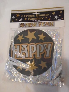 Happy NEW Year - Fringe Banner - Silver & Gold - NEW - 1.4m - Picture 1 of 1