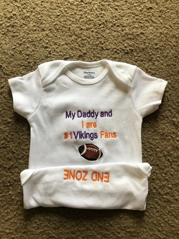 Minnesota Vikings Fútbol NFL Bebé Recién Nacido Niños Niñas Body Creeper  Foto 1 de 1