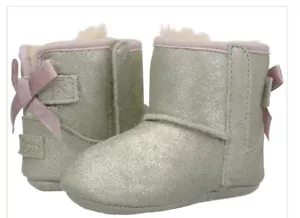 Infant Girl's UGG Jesse Bow Ii Metallic Bootie, Size 2/3 M - Metallic - Picture 1 of 1