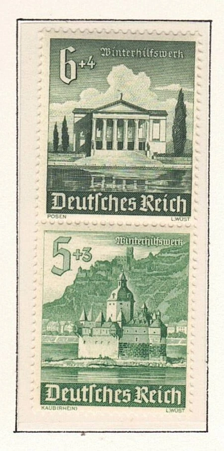 Germany - 1940 ZdMiNr. S260, 6pf+5pf Buildings, se-tenant pair (MNH) - Image 1 of 1